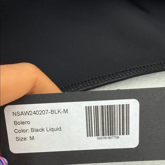 Noli Black Long Sleeve bolero top - Picture 3 of 6